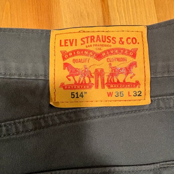 Levi's 514 Straight Fit 35x32 Light Blue Jeans Chinos - Picture 3 of 4